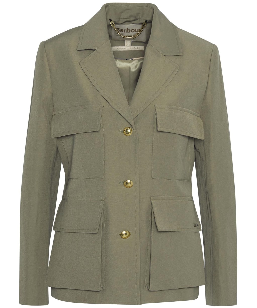 Women's Barbour Atlas Utility Tailored Jacket - GREEN/SAFARI DRE
