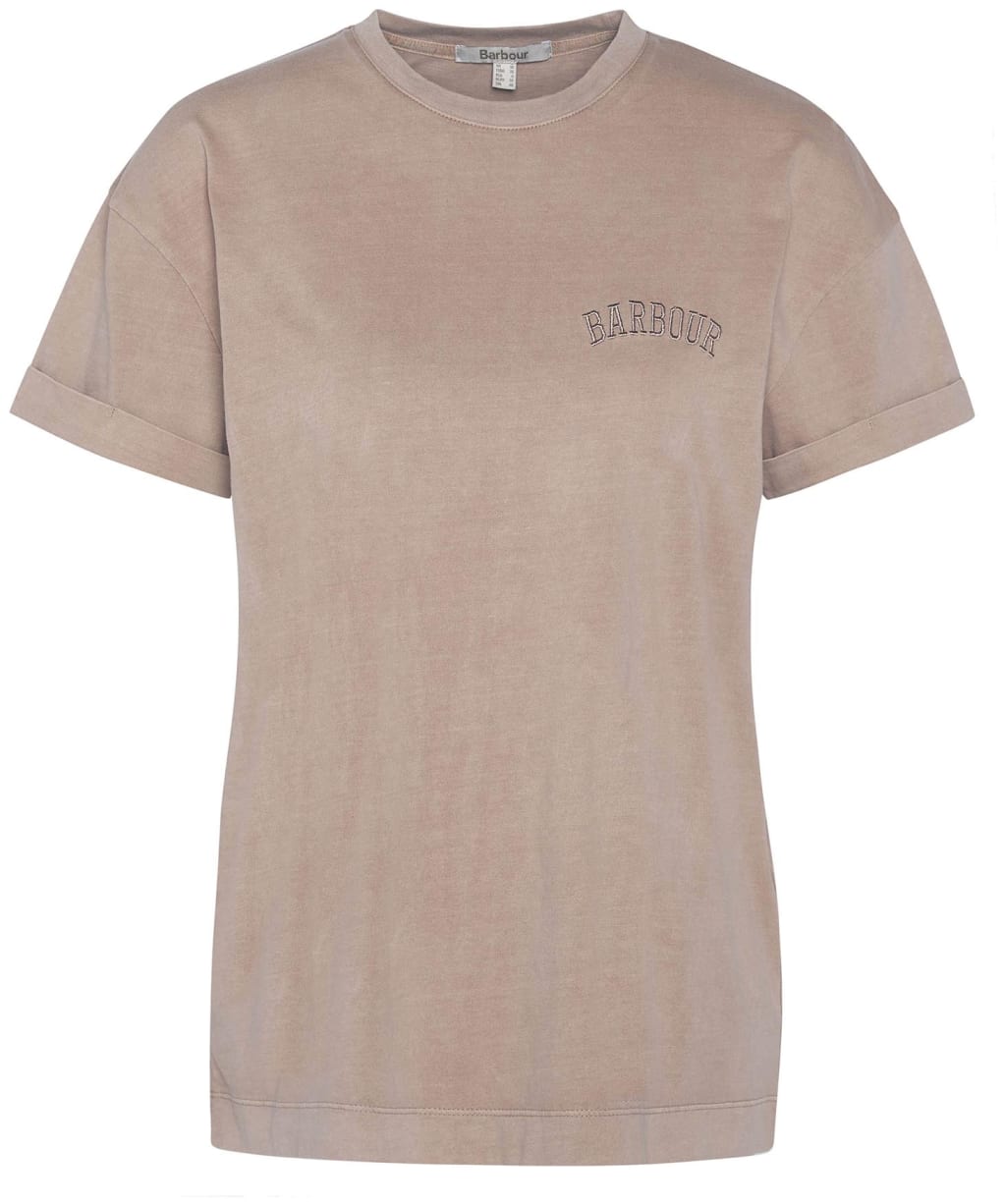 Women's Barbour Sandgate Dropped Armhole, Short Sleeve Cotton T-Shirt - Praline