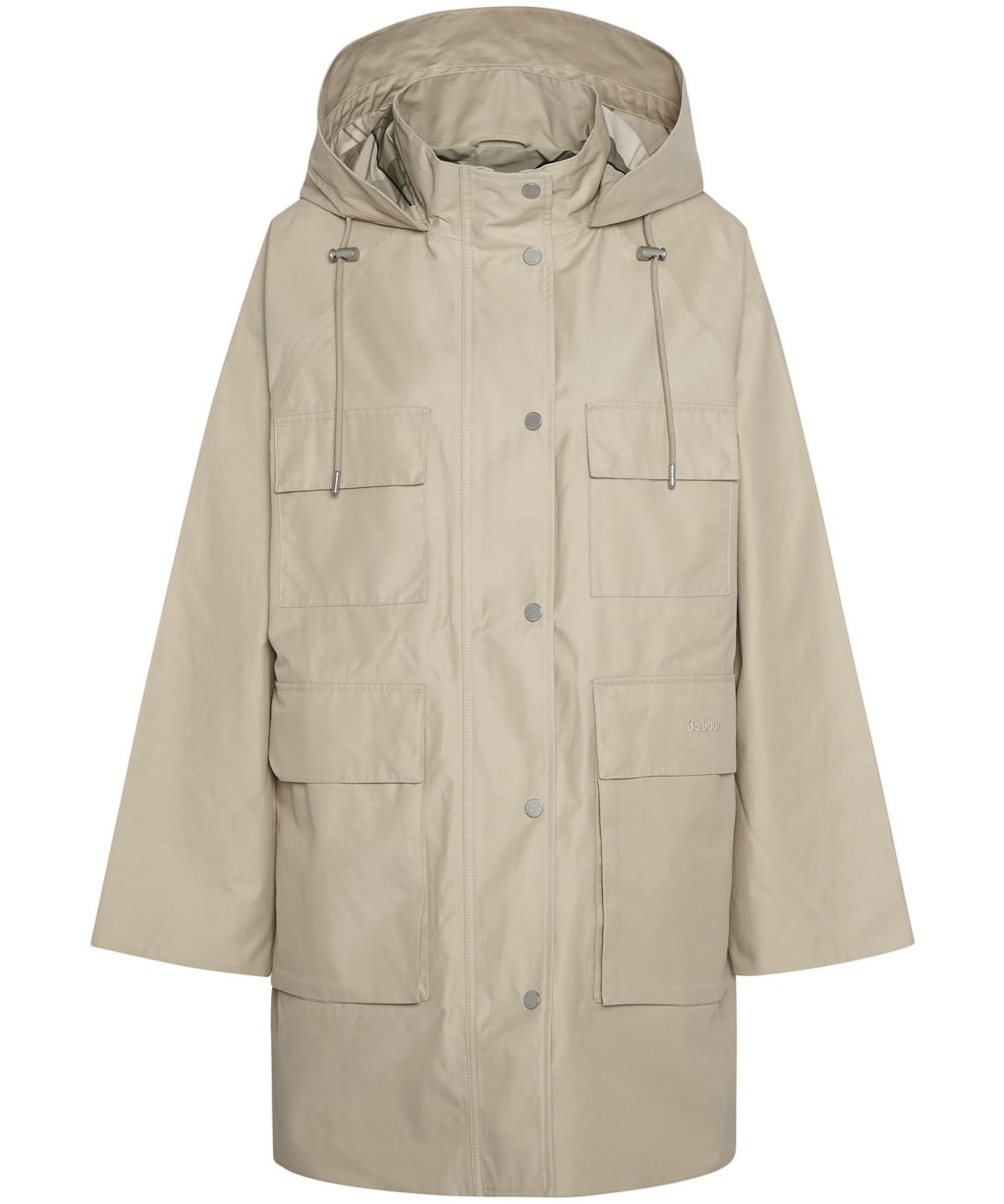 Women's Barbour Khai Waterproof Jacket - Light Sand / Rosemary