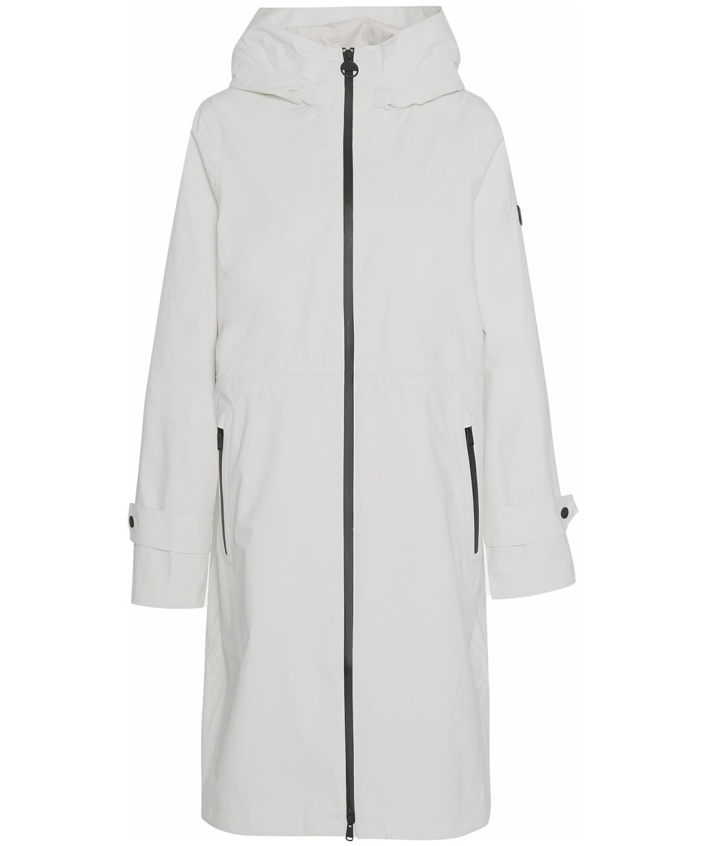 Women's Barbour International Longline Kyra Waterproof Jacket - Silver Birch