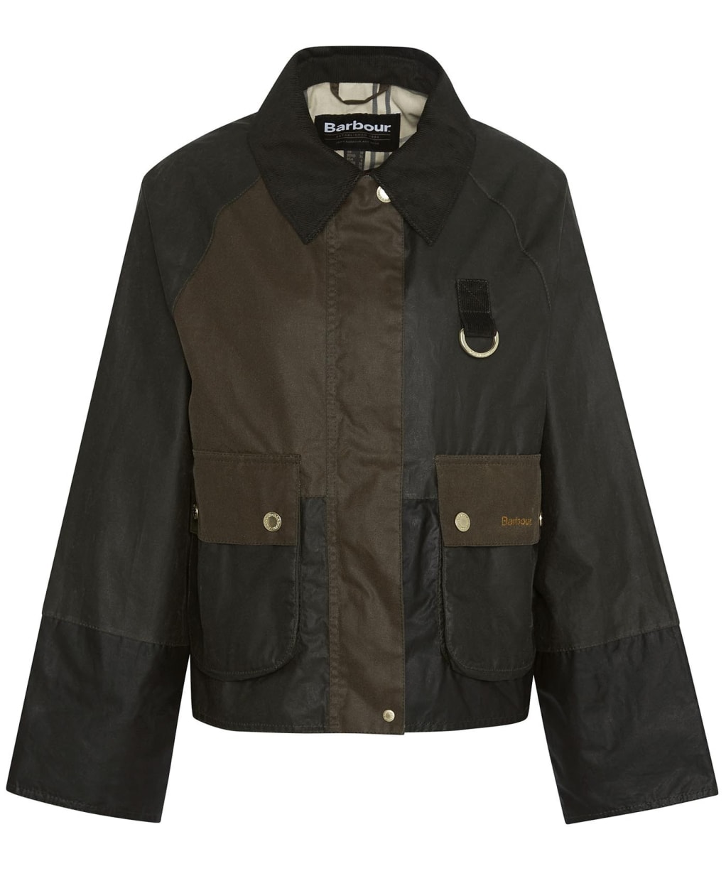 Women's Barbour Alma Waxed Jacket - Sand / Archive Olive