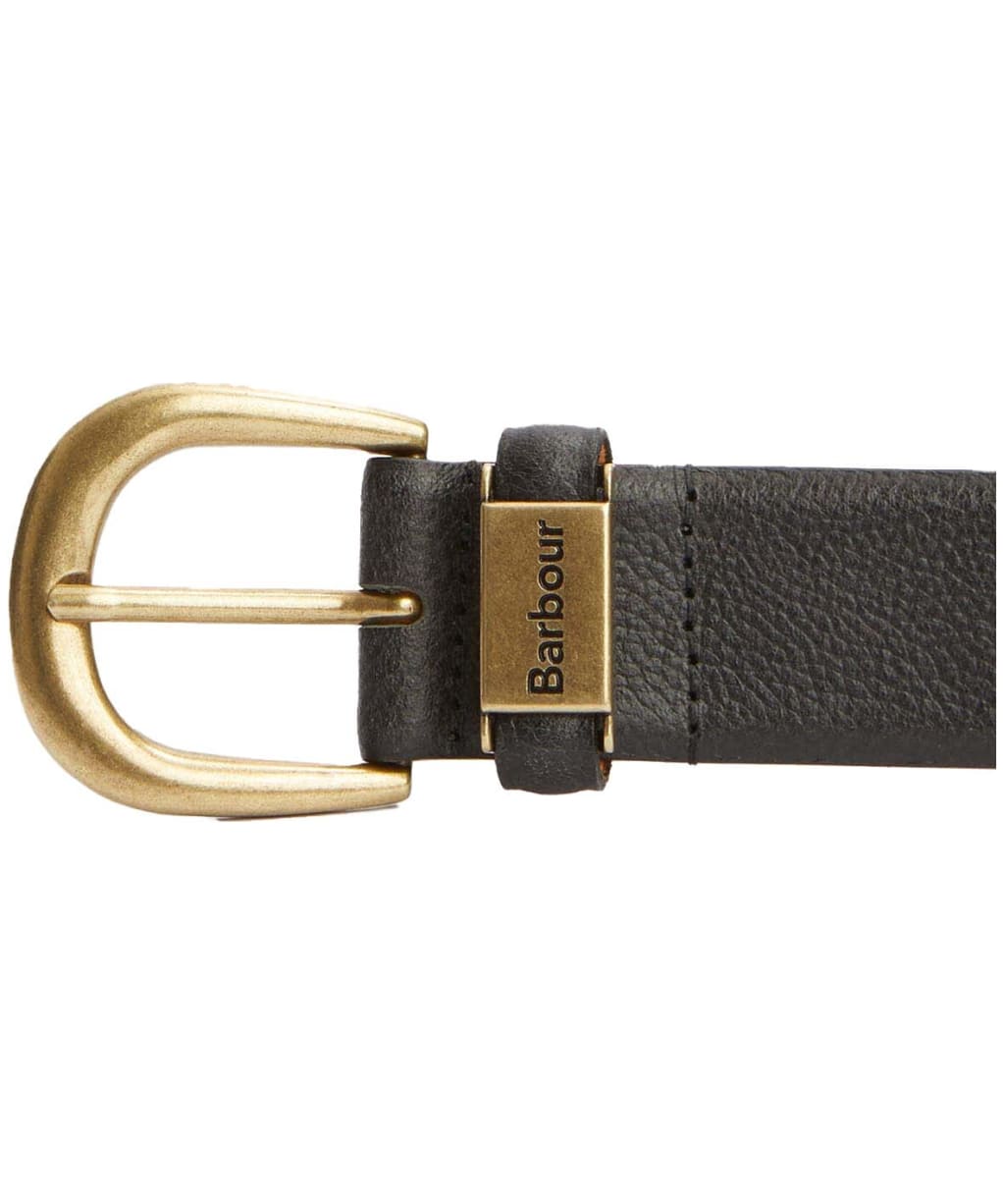 Men's Barbour Clyde Leather Belt - Black