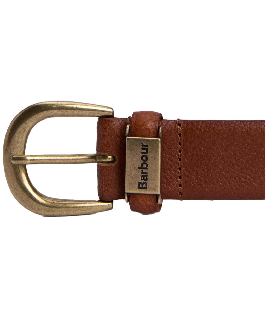 Men's Barbour Clyde Leather Belt - Brown