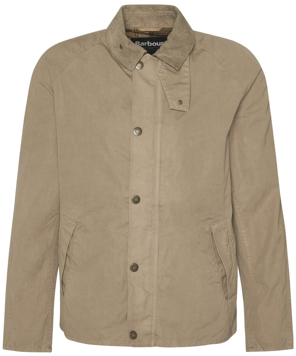 Men's Barbour Tracker Casual Cotton Jacket - Washed Stone