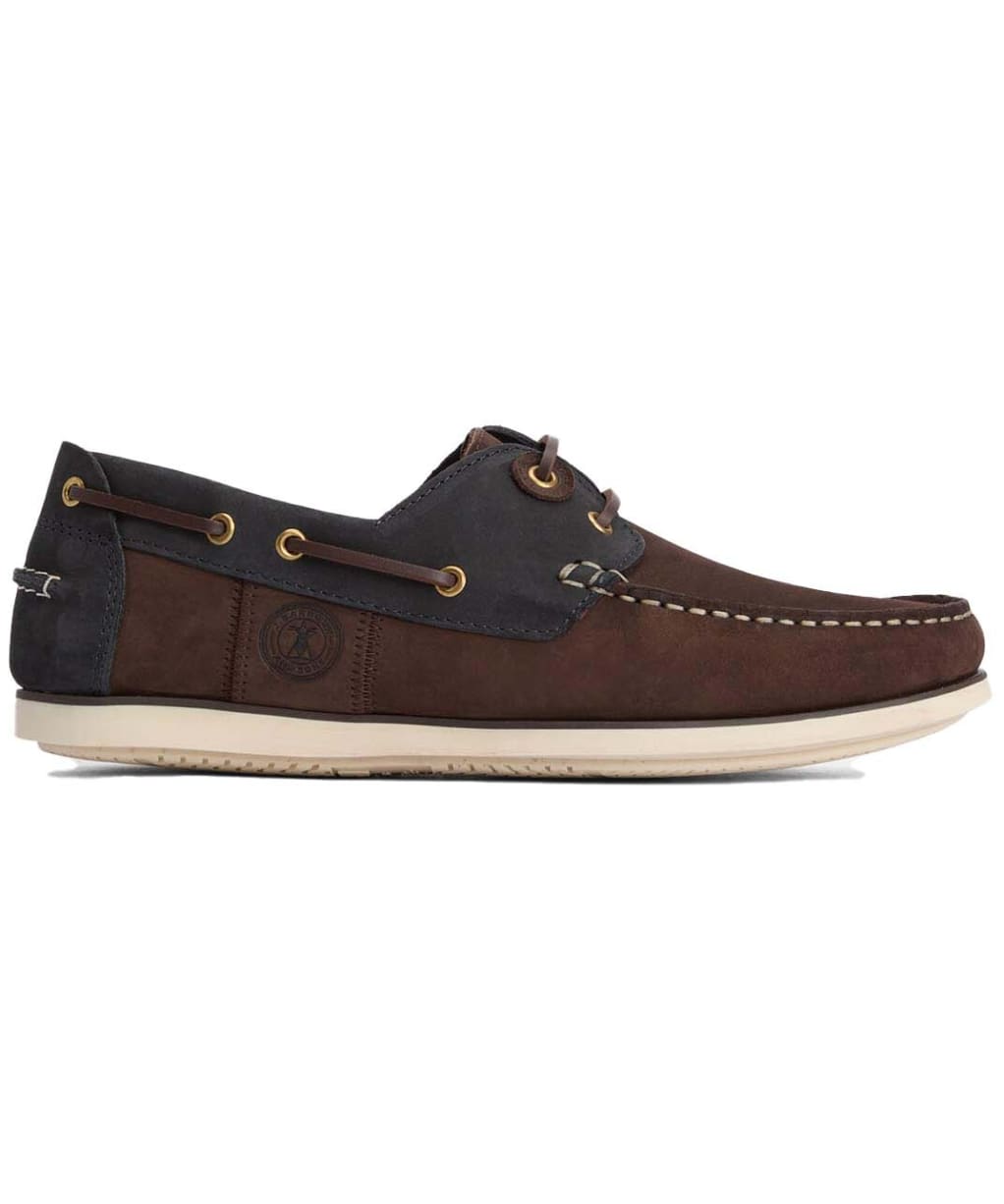 Men's Barbour Wake Boat Shoe - Brown / Navy