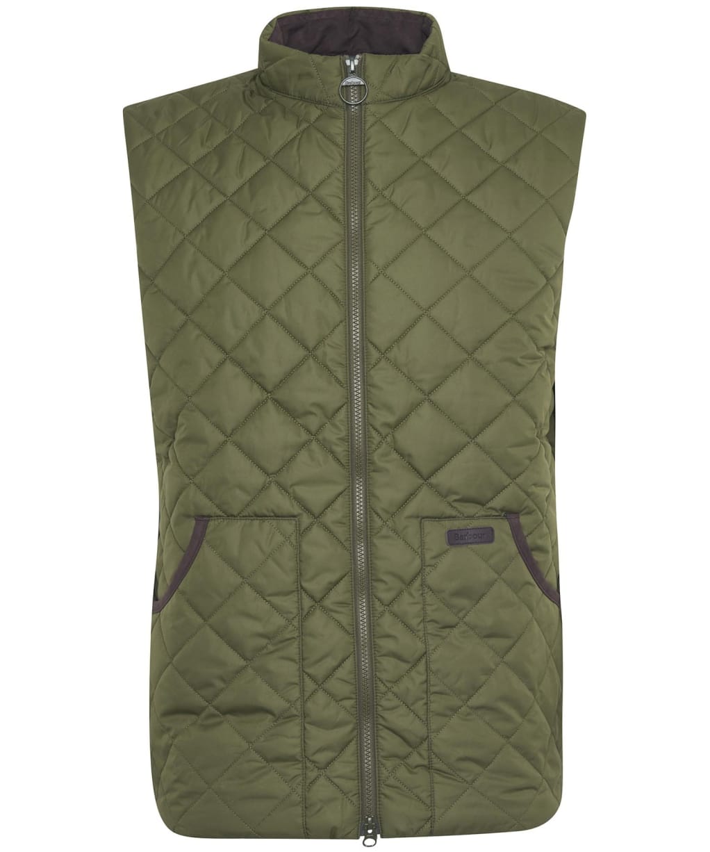 Men's Barbour Chesterwood Quilted Gilet - Dark Moss / Classic Tartan
