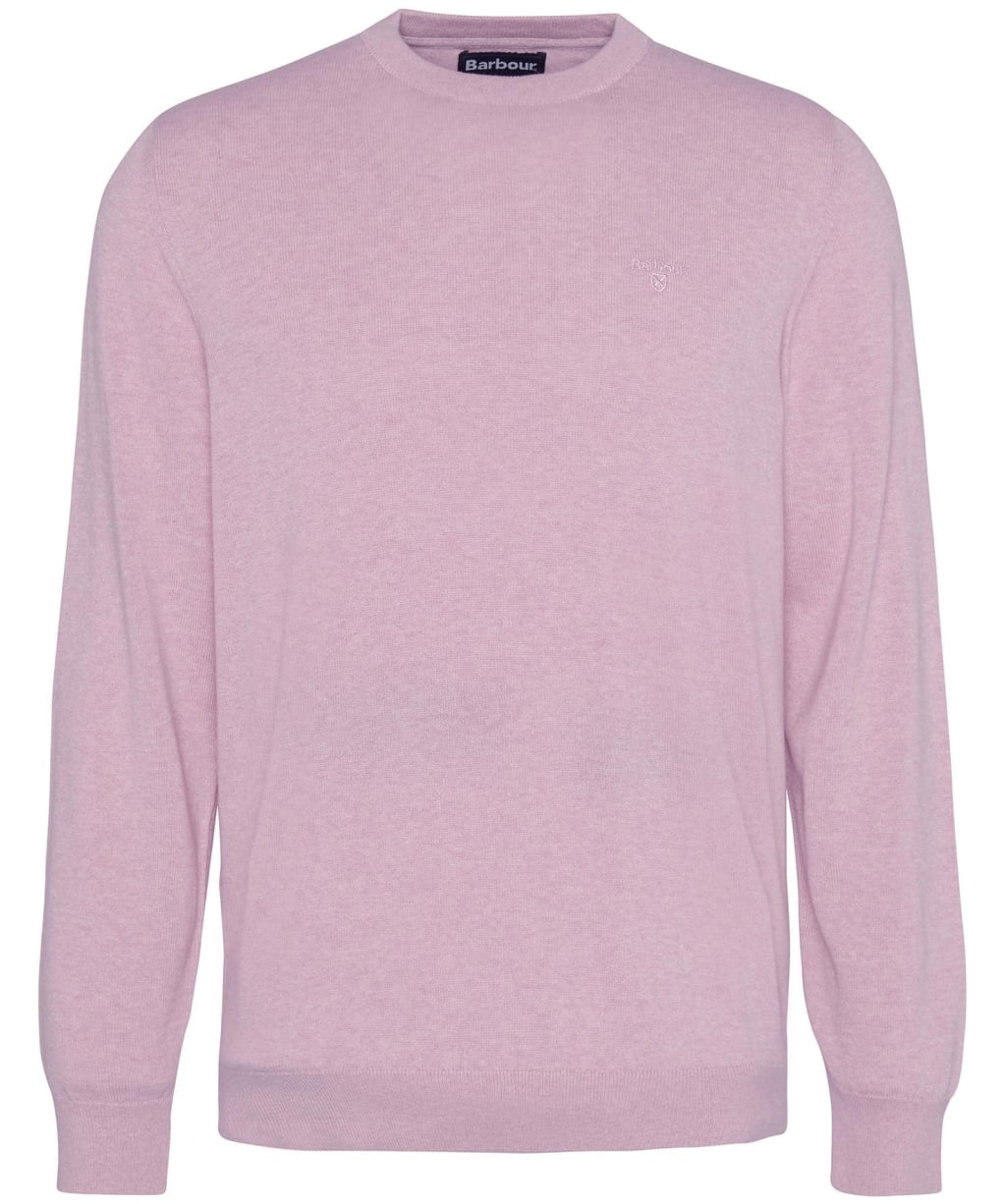 Men's Barbour Pima Cotton Crew Neck Sweater - True Pink