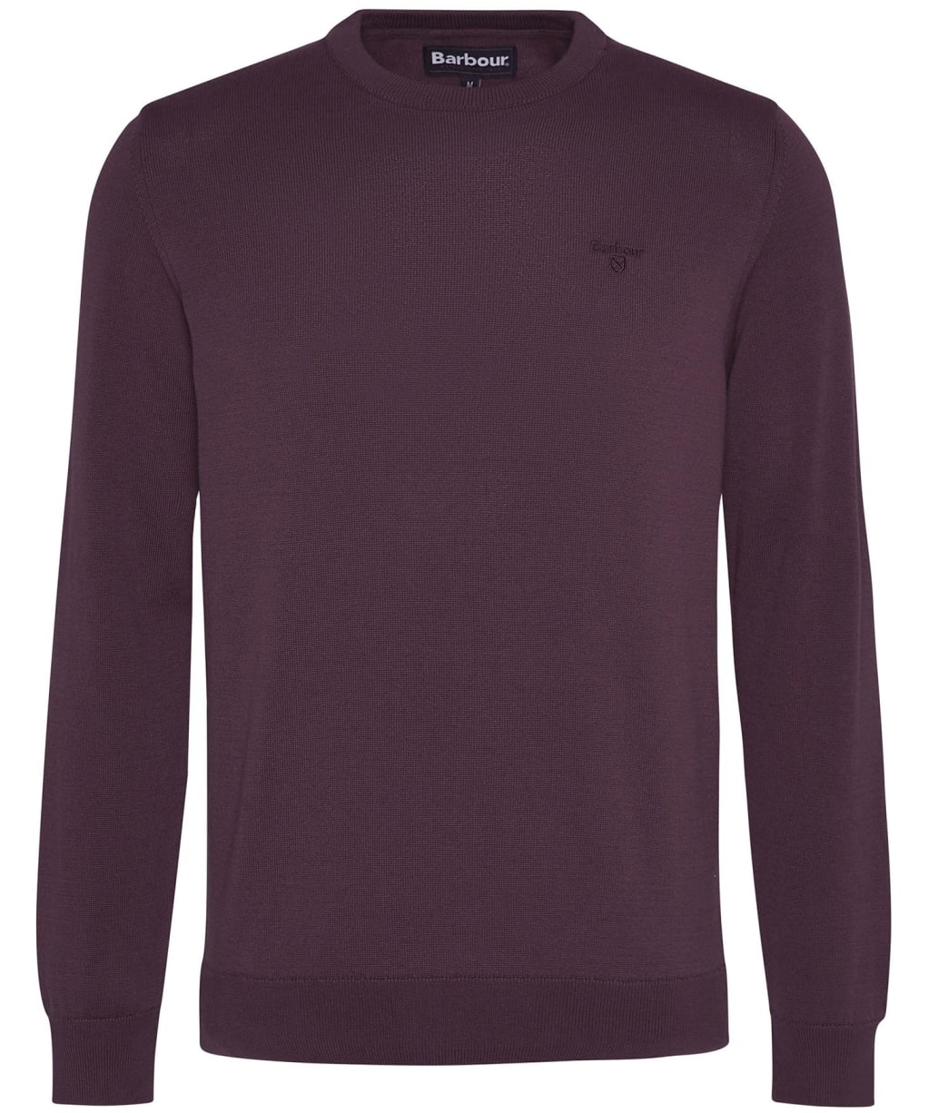 Men's Barbour Pima Cotton Crew Neck Sweater - Burnt Heather