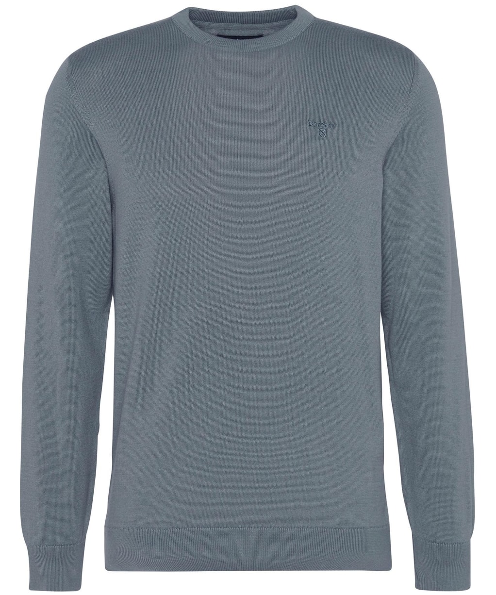 Men's Barbour Pima Cotton Crew Neck Sweater - Vintage Teal