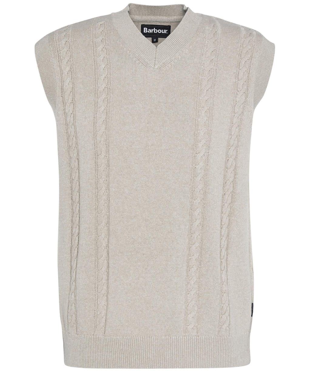 Men's Barbour Navar Knitted Vest - Washed Stone