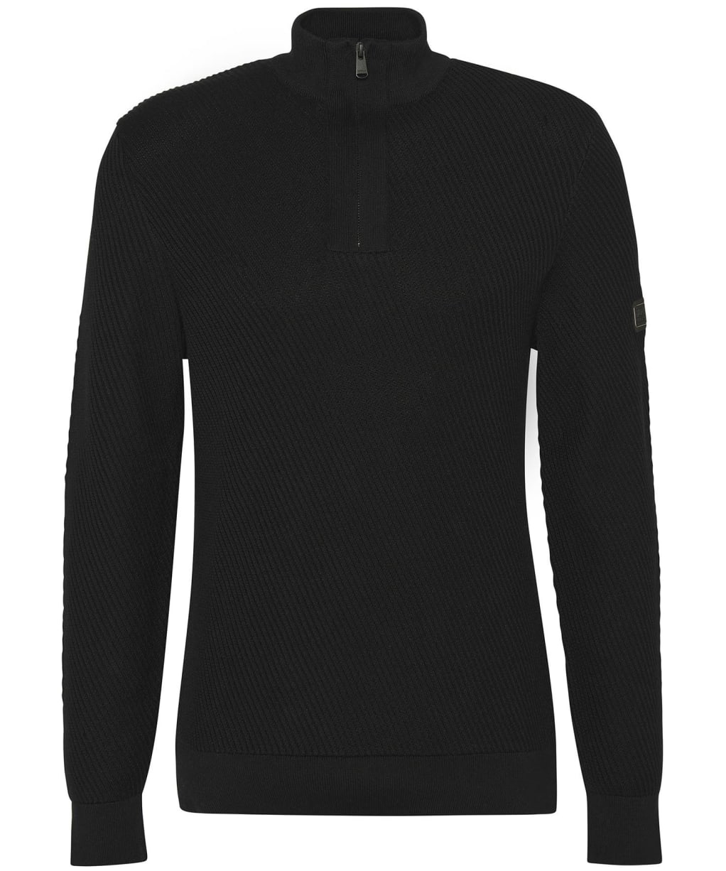 Men's Barbour International Dune Funnel Neck Jumper - Black
