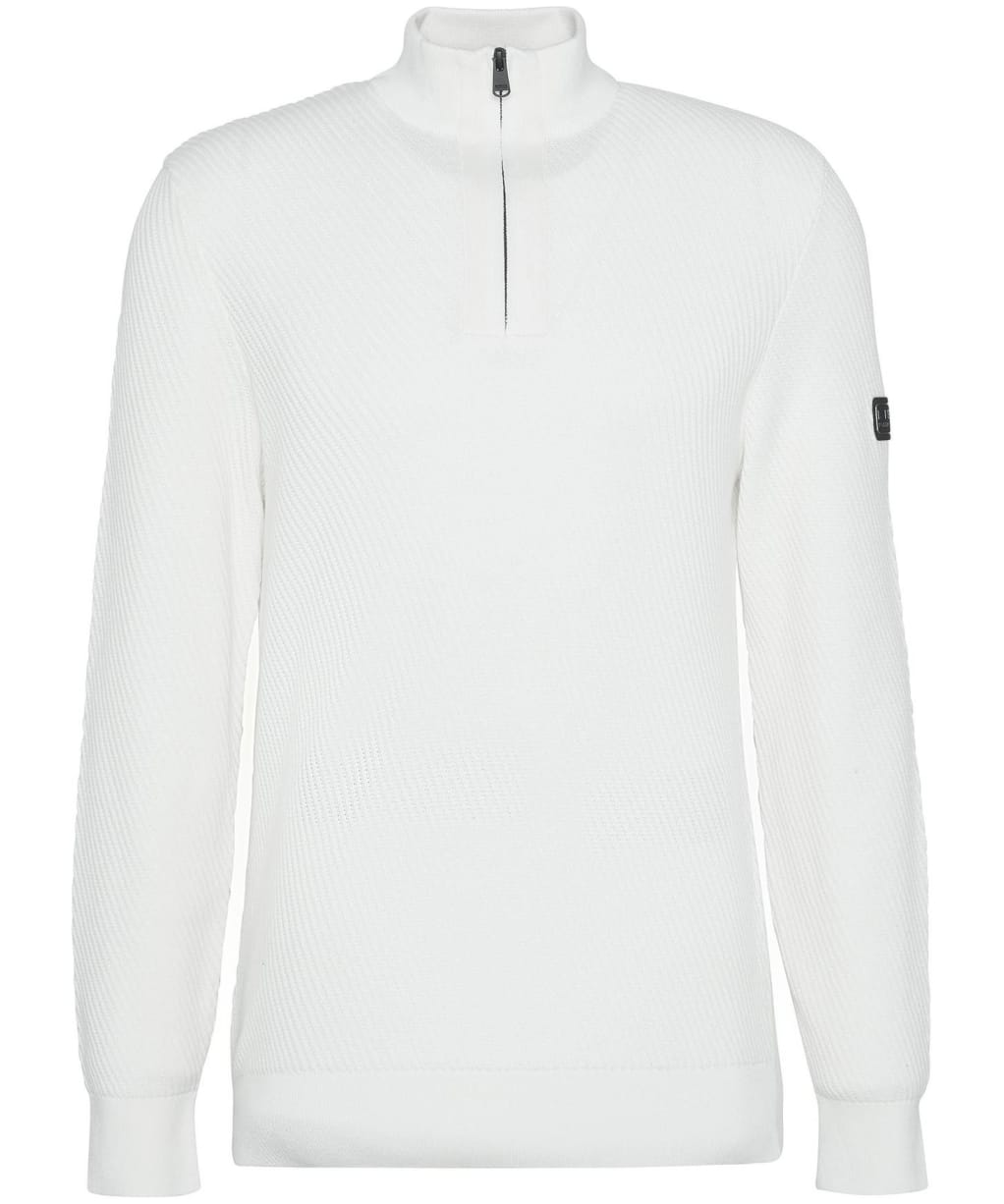 Men's Barbour International Dune Funnel Neck Jumper - Whisper White