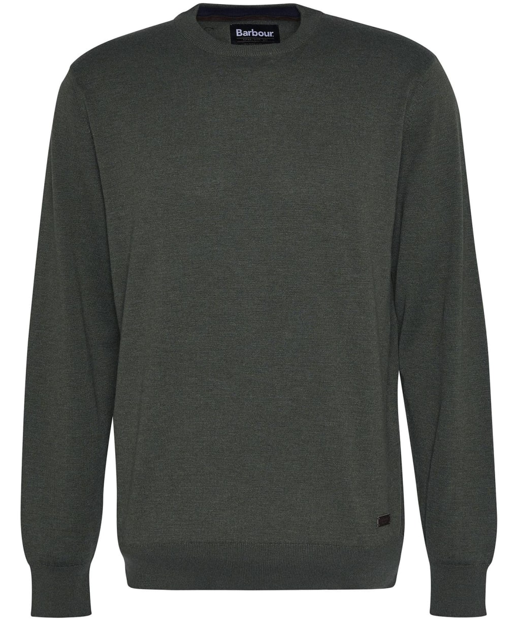 Men's Barbour Bayfield Knitted Crew Jumper - Mid Olive