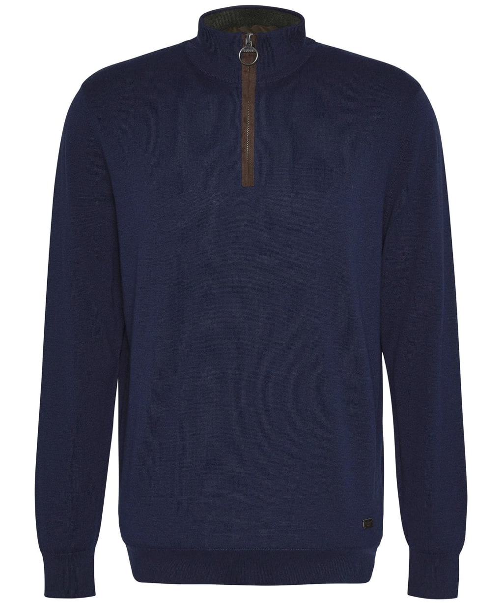Men's Barbour Bayfield Knitted Half Zip Jumper - Navy