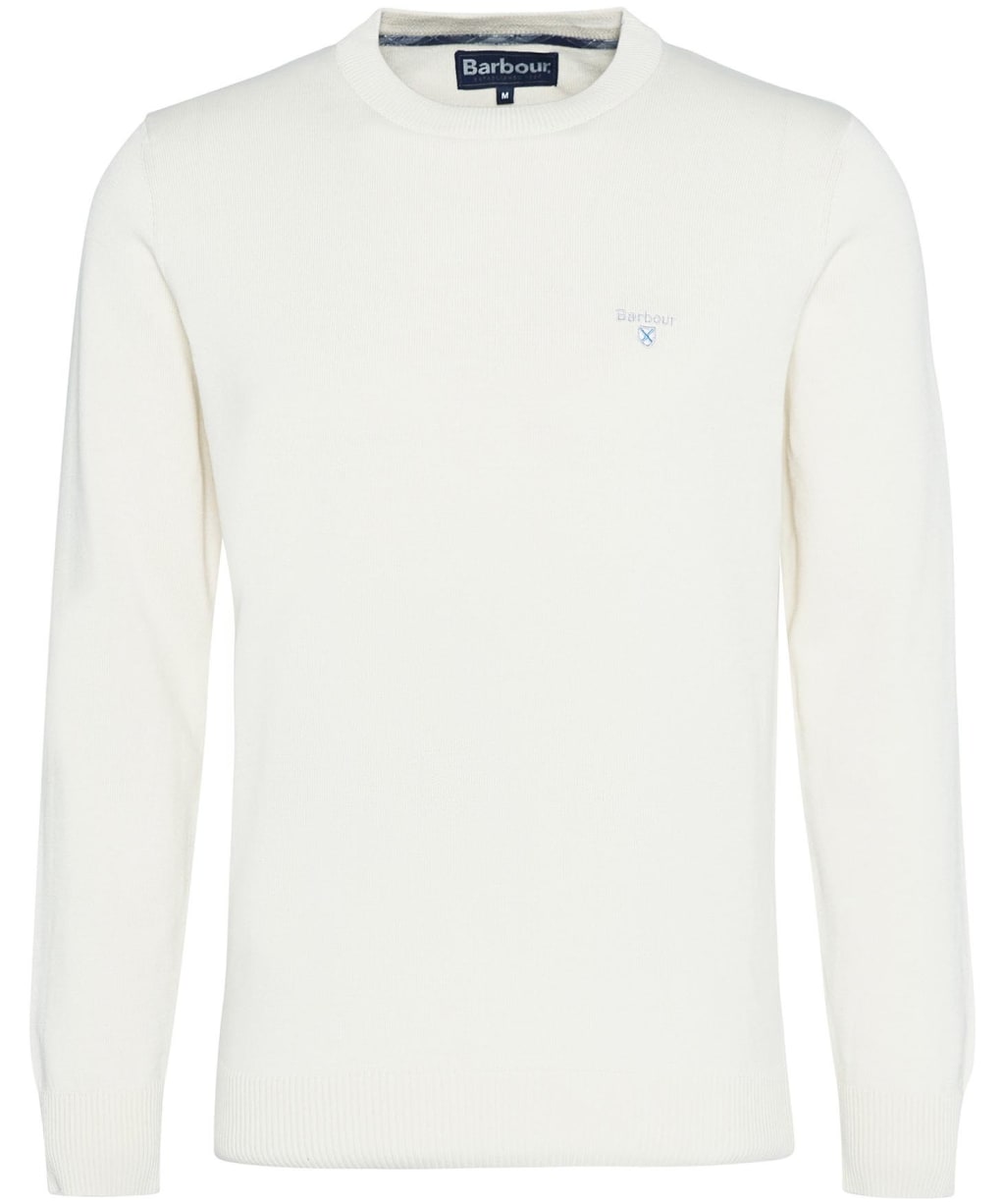 Men's Barbour Lingwood Compact Cotton Crew Sweater - Antique White