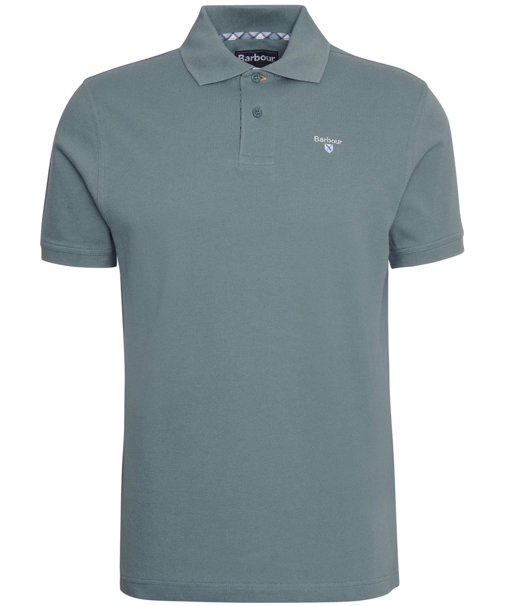 Men's Barbour Tartan Pique Polo Shirt - Vintage Teal