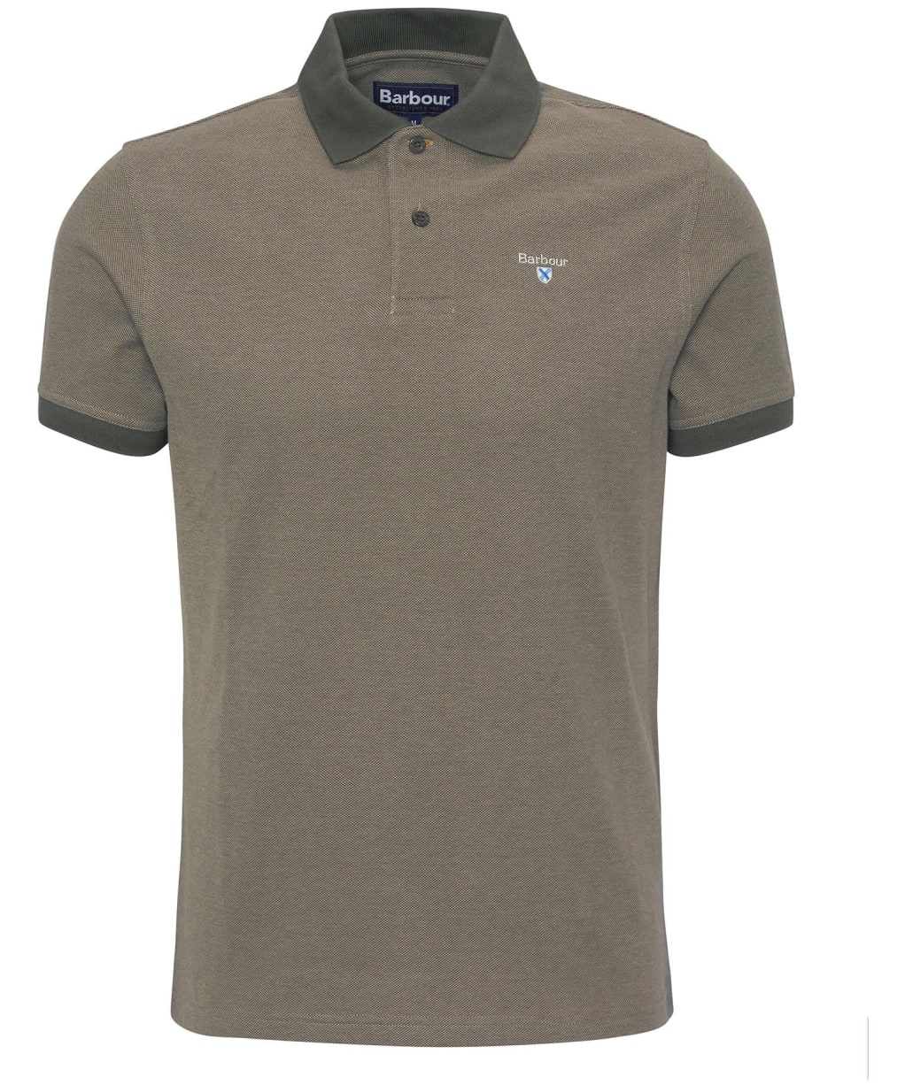 Men's Barbour Sports Polo Mix Shirt - Uniform Green