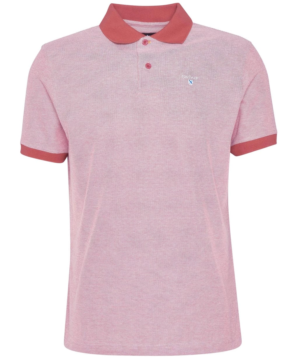 Men's Barbour Sports Polo Mix Shirt - Red Spice