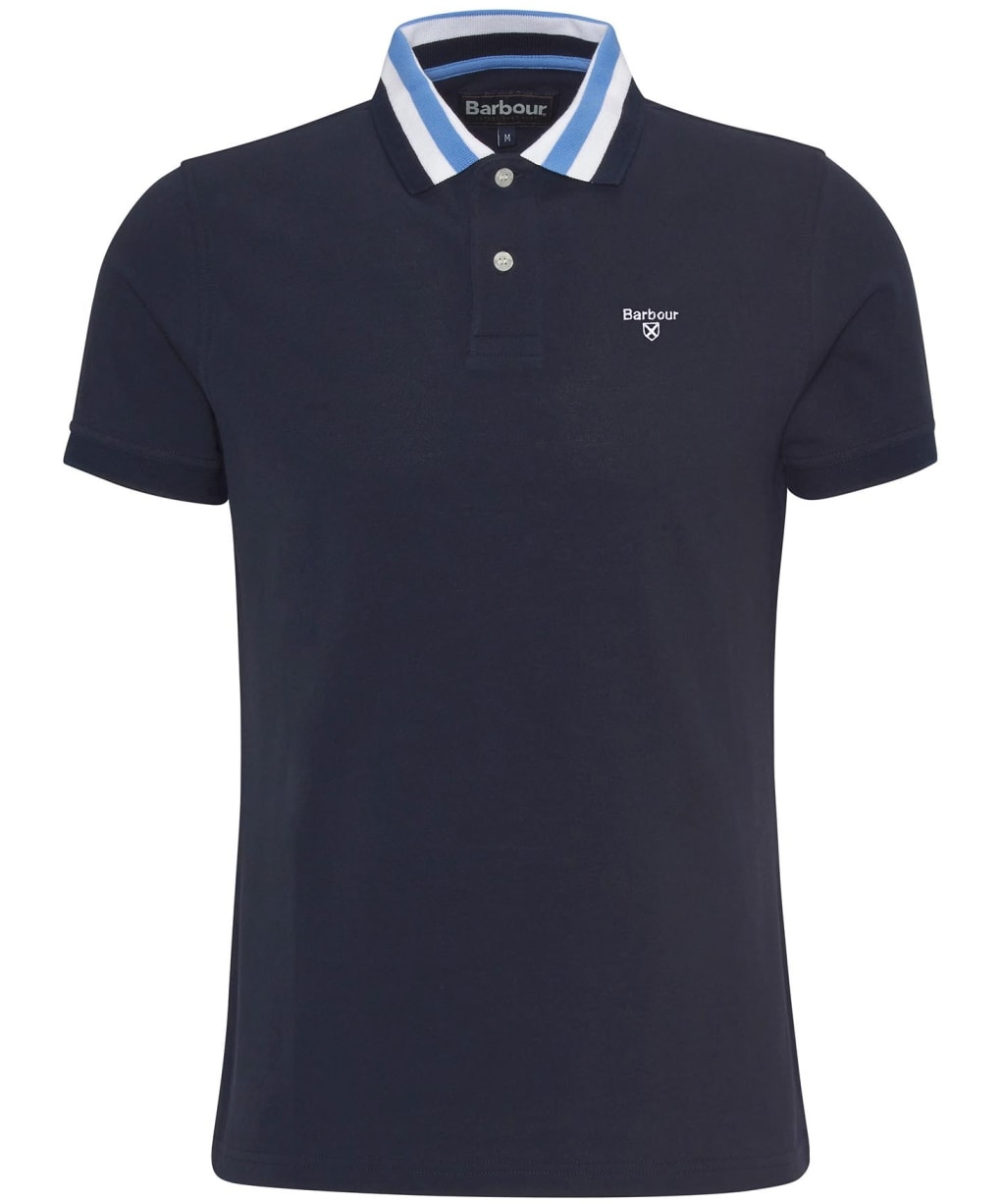 Men's Barbour Hawkesmoor Tipped Tailored Fit Polo Shirt - Navy