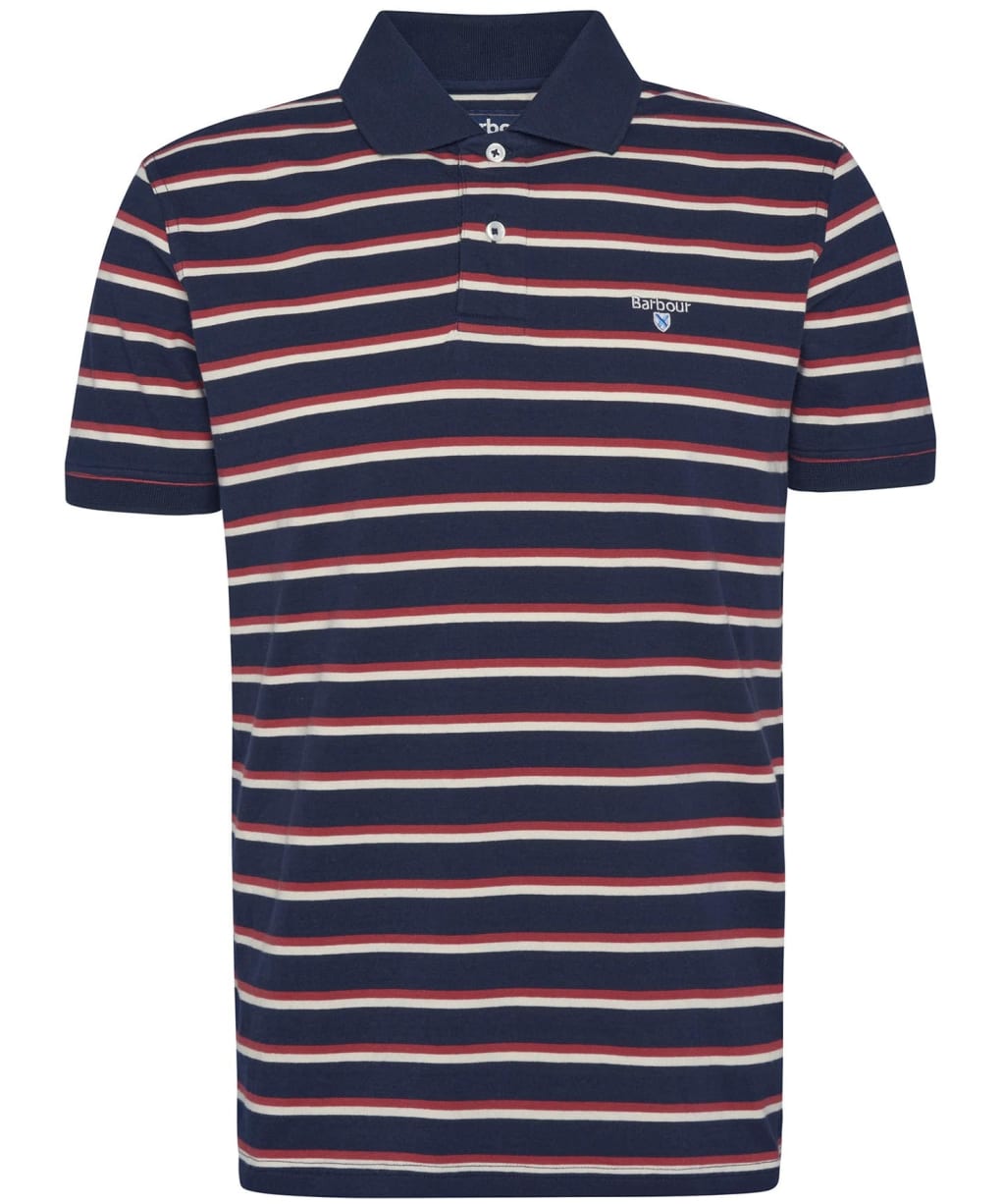Men's Barbour Ashill Striped Tailored Fit Polo Shirt - Navy