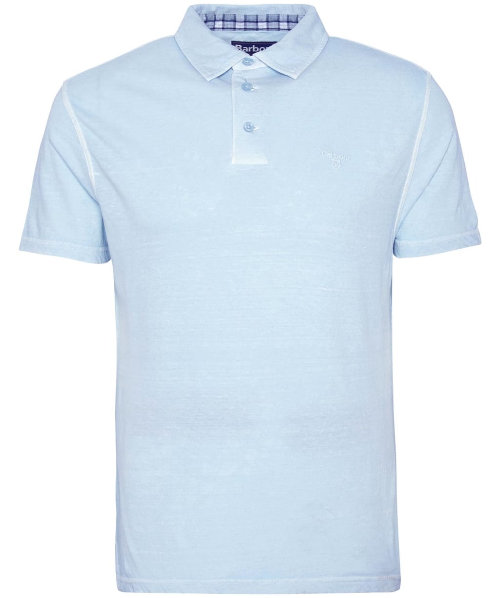 Men's Barbour Drayton Linen Tailored Fit Polo Shirt - Pale Sky