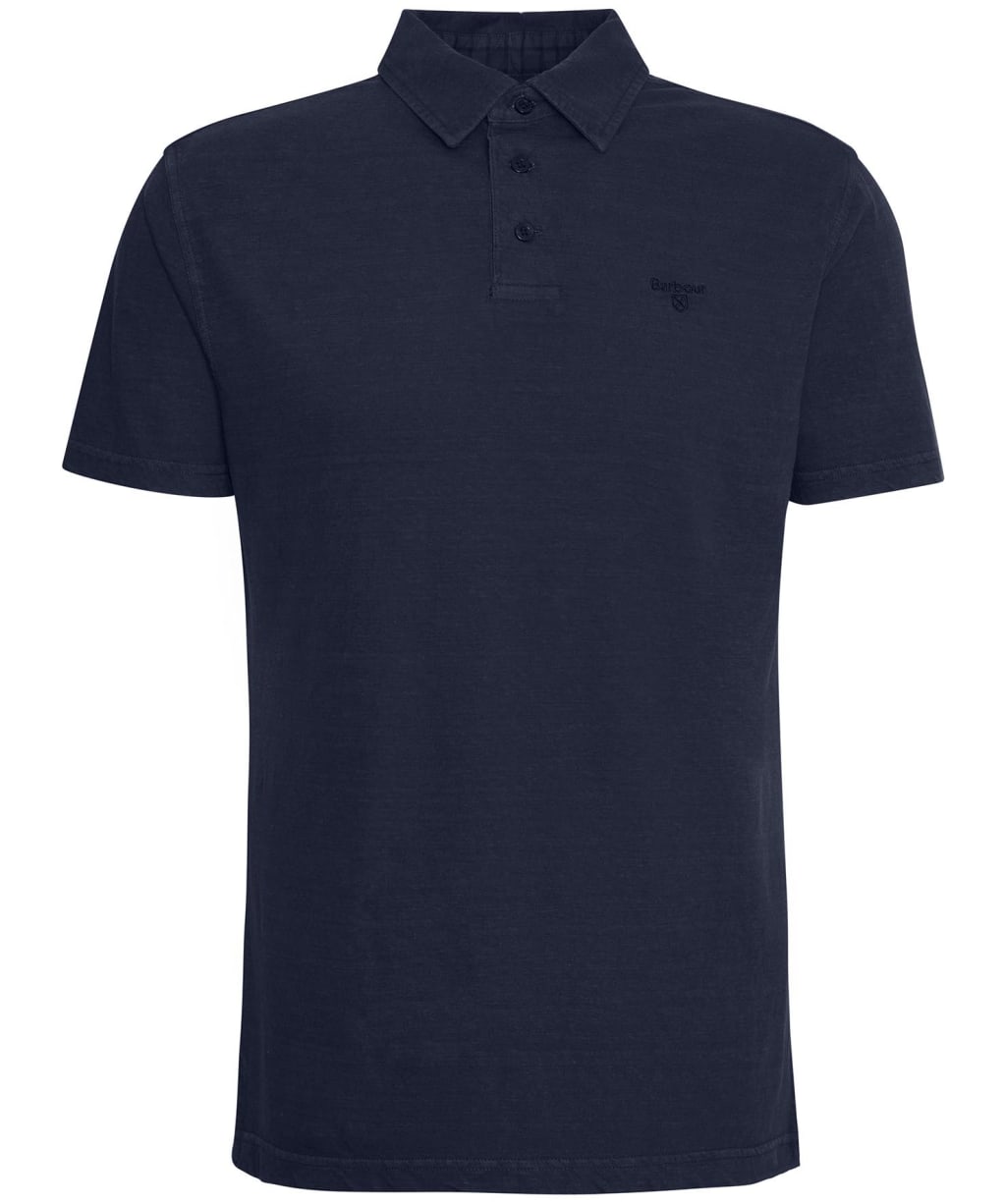 Men's Barbour Drayton Linen Tailored Fit Polo Shirt - Navy