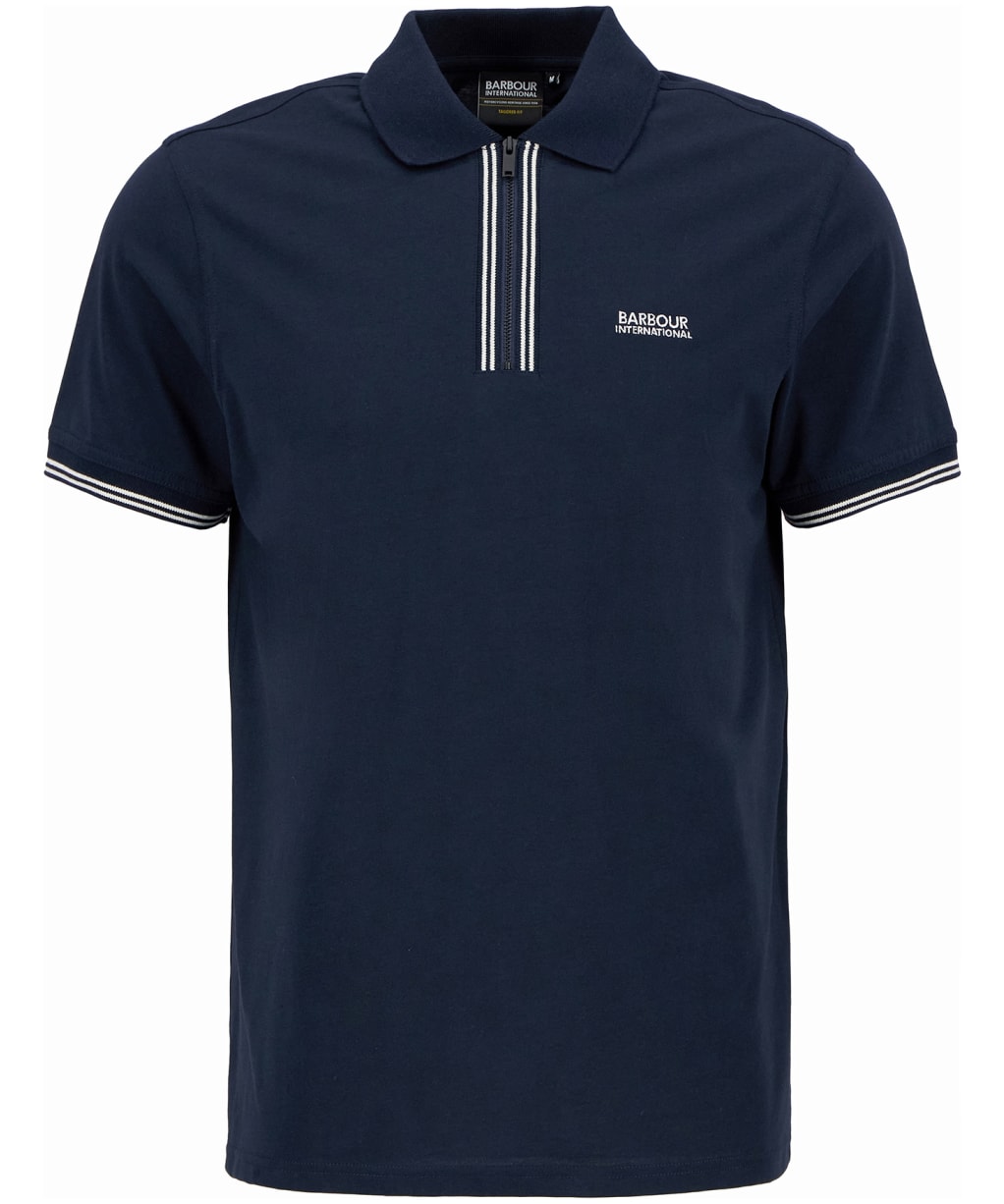 Men's Barbour International Ollie Twin Tipped Placket Polo - Navy