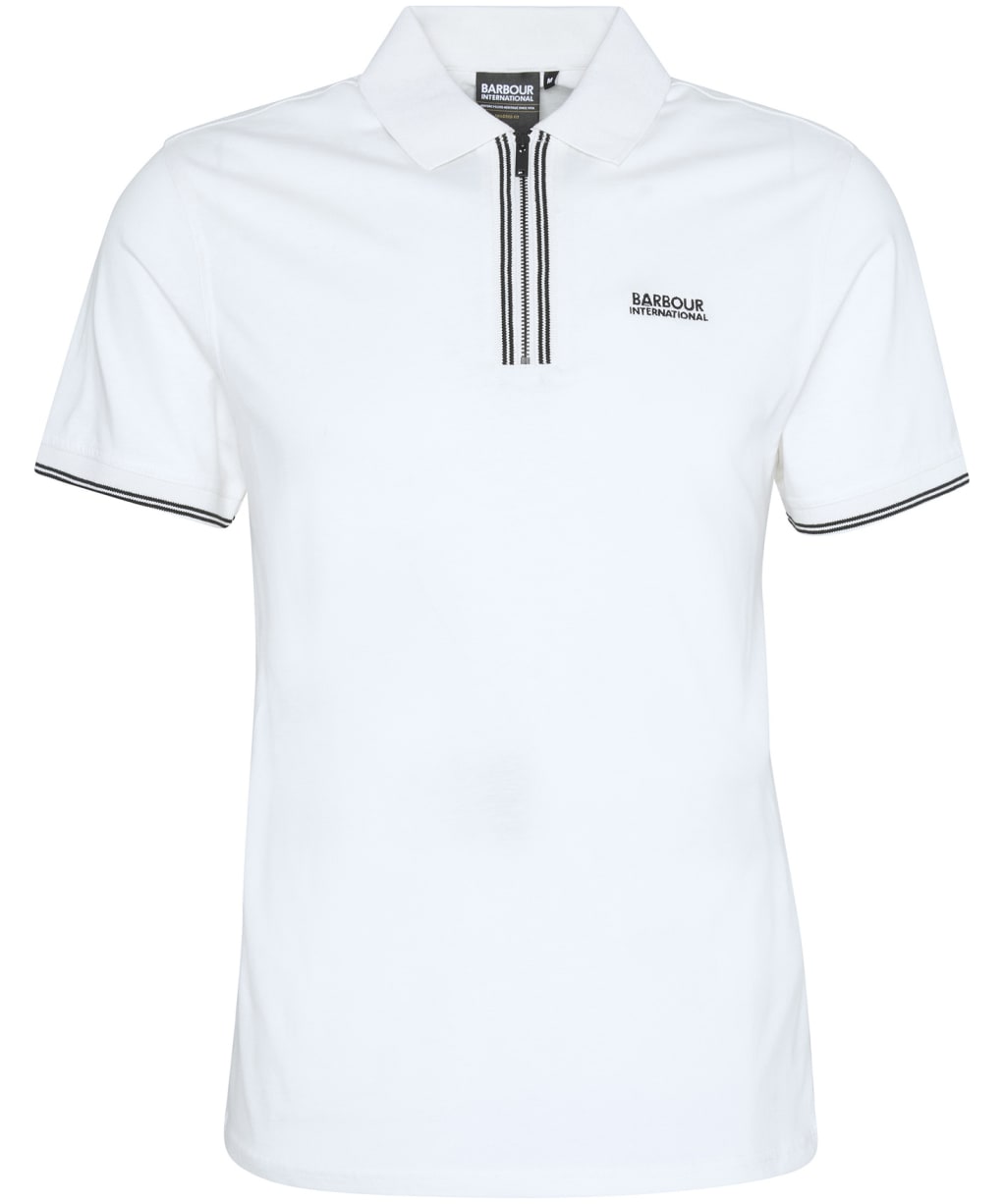 Men's Barbour International Ollie Twin Tipped Placket Polo - Whisper White