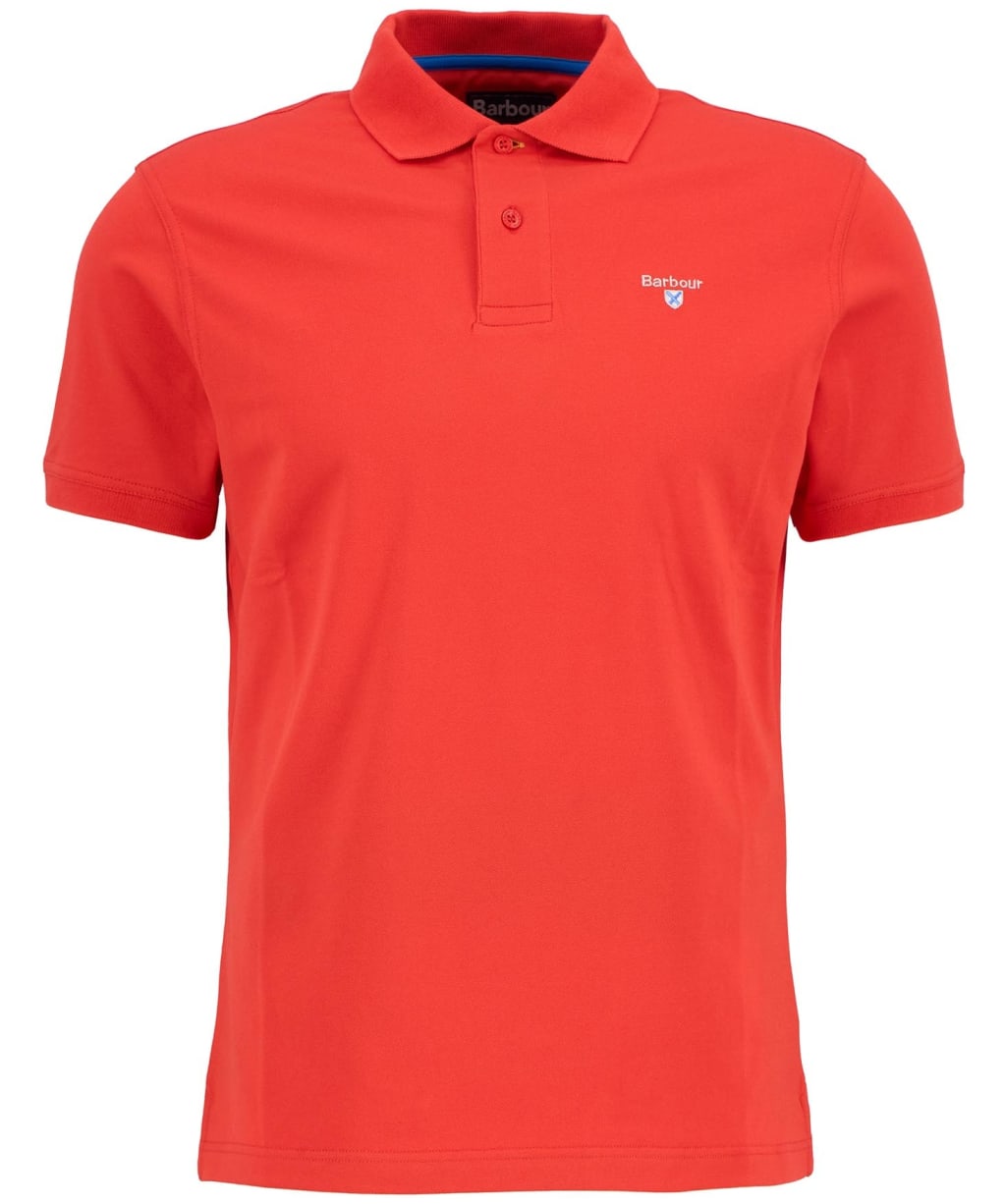 Men's Barbour Active Tailored Fit Polo Shirt - Risk Red