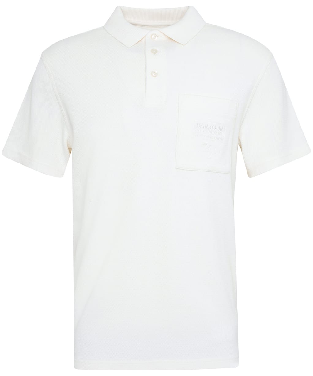 Men's Barbour International Steve McQueen Ekins Polo Shirt - Whisper White