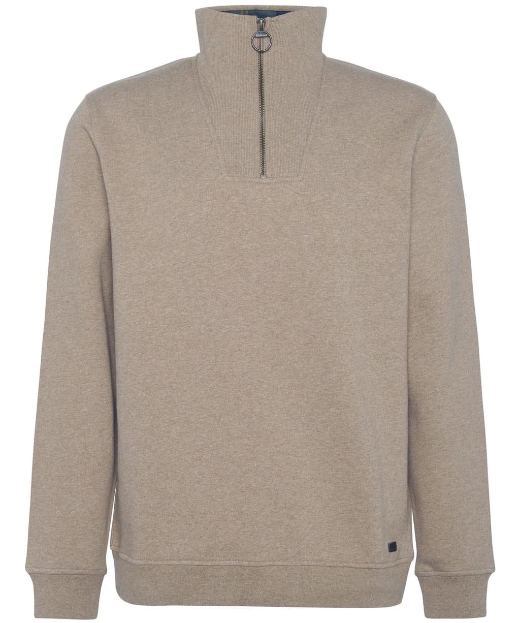Men's Barbour Nelson Half Zip Sweatshirt - Stone Marl