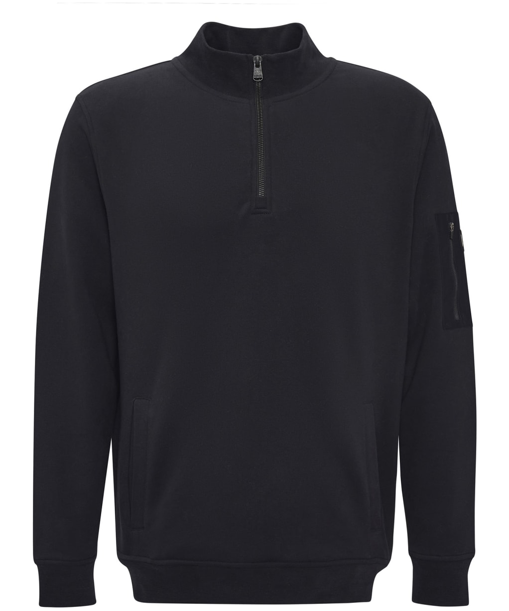 Men's Barbour International Ewan Half Zip Funnel Neck - Black