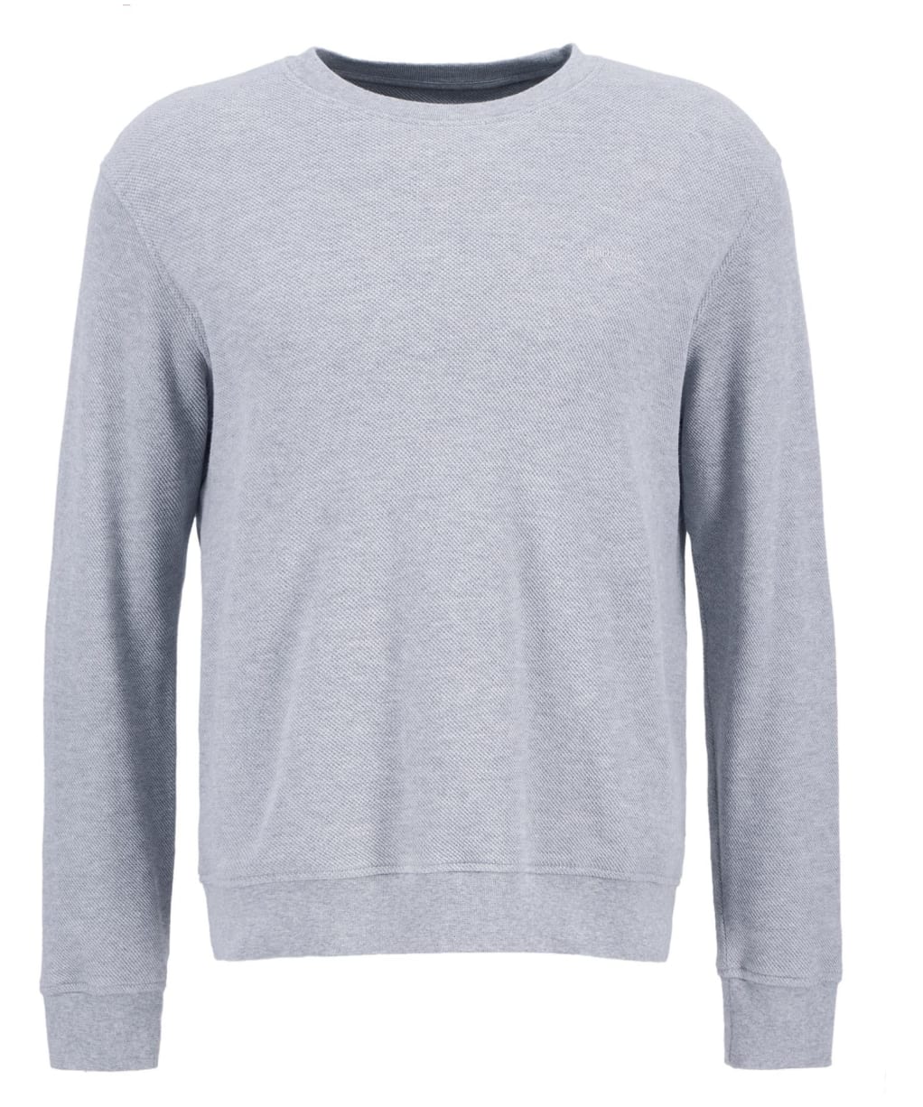Men's Barbour Pique Interlock Crew Sweatshirt - Grey Marl