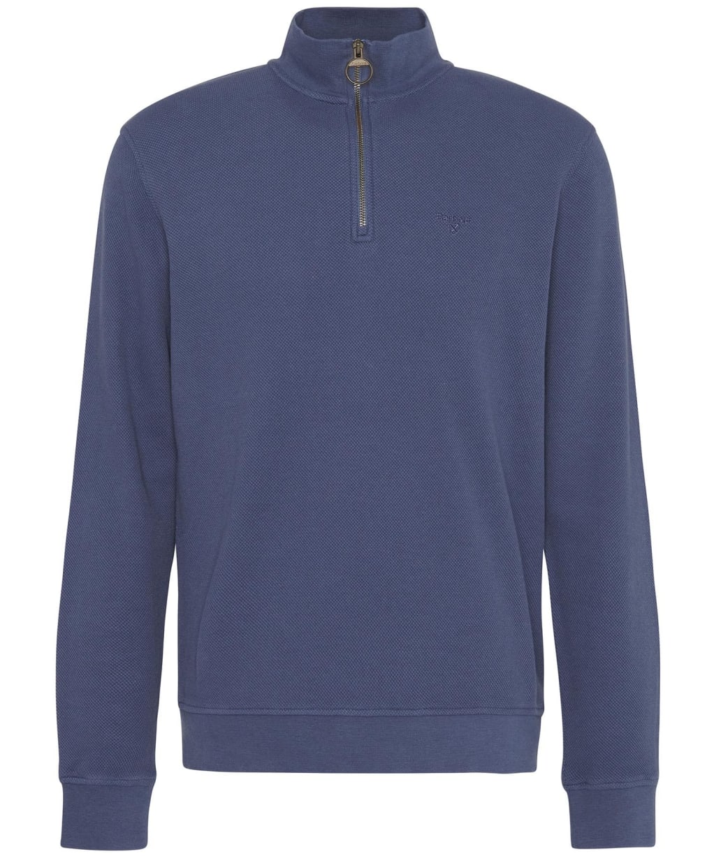 Men's Barbour Pique Interlock Half Zip Sweatshirt - Oceana