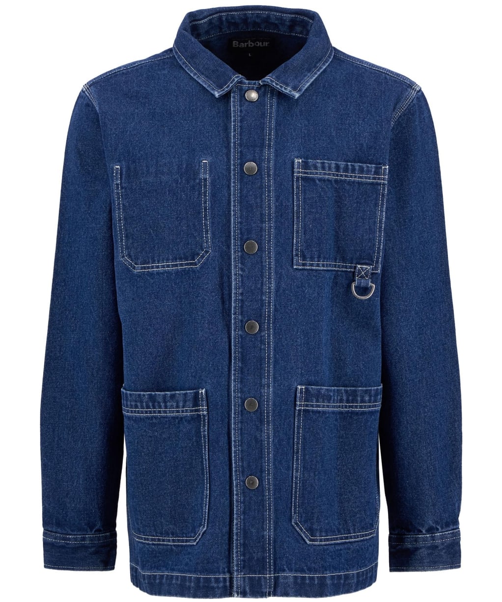 Men's Barbour Denim Grindle Overshirt - Indigo