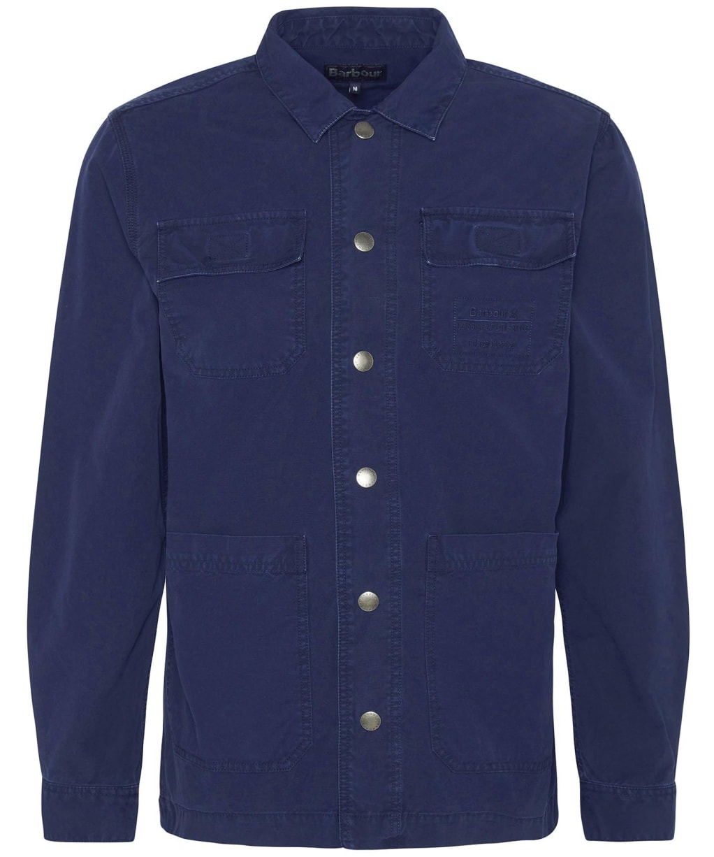 Men's Barbour Grindle Cargo Relaxed Overshirt - Navy