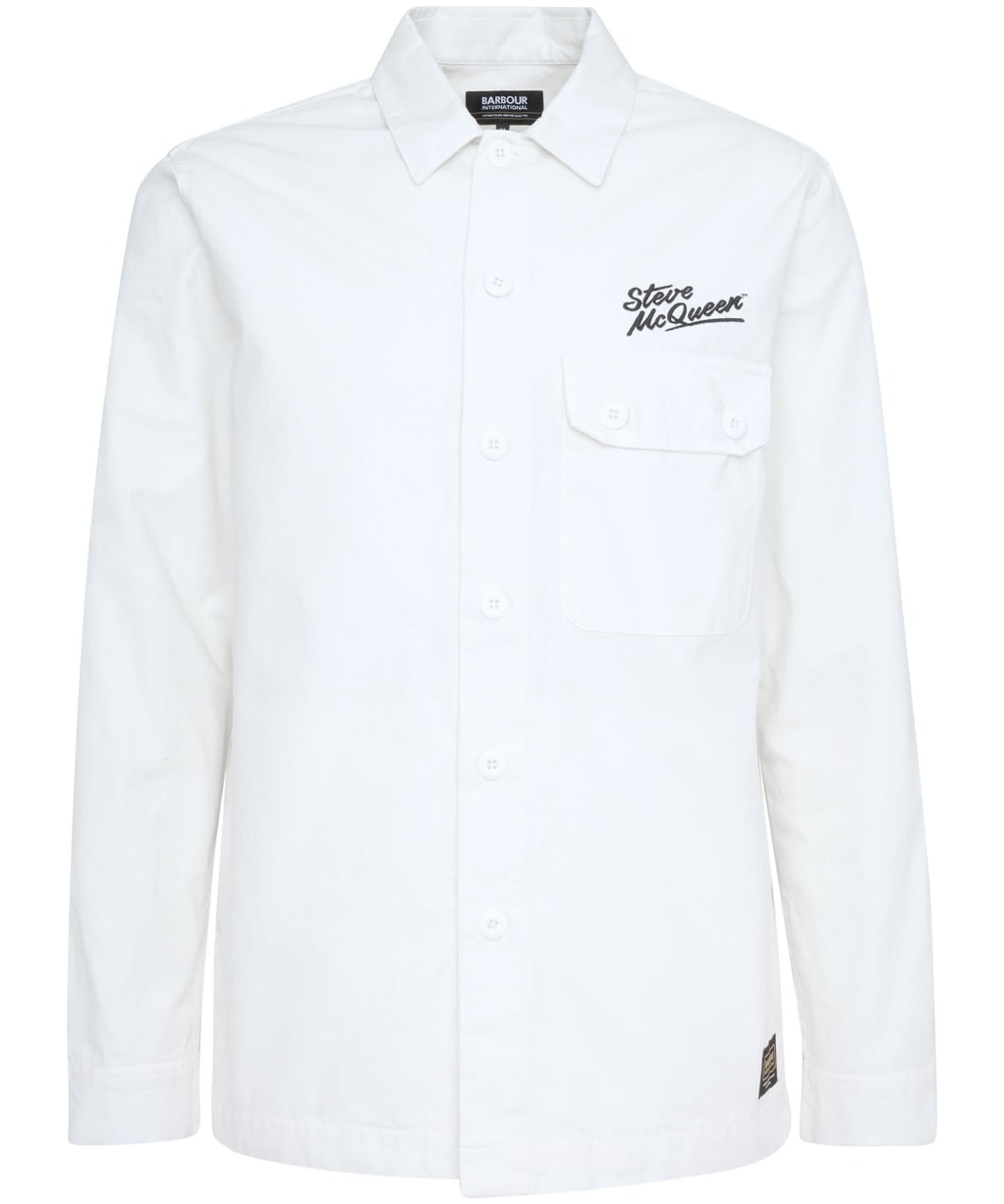 Men's Barbour International Morand Garment Dyed Overshirt - Whisper White