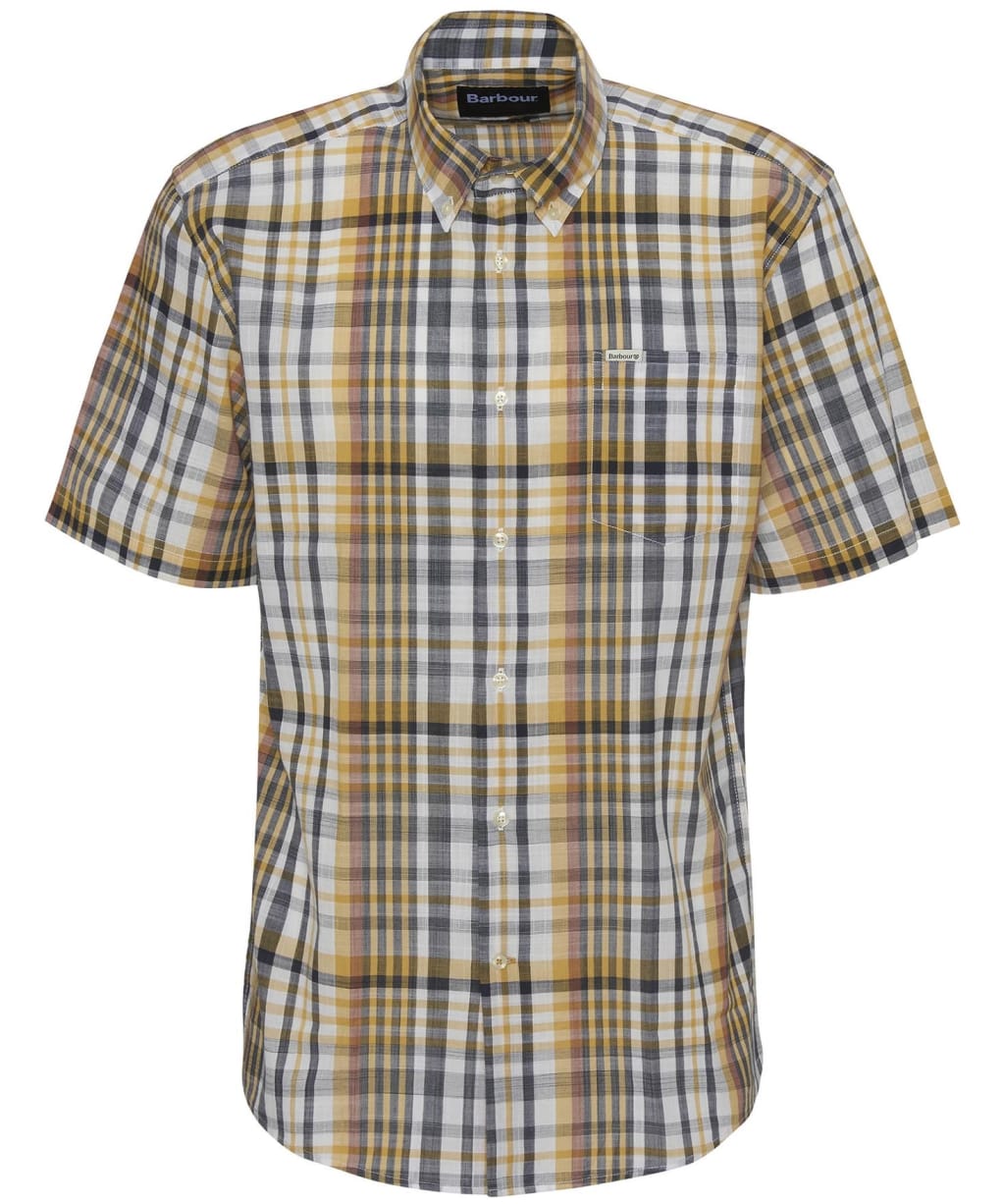 Men's Barbour Hartley Regular Short Sleeve Shirt - Ochre