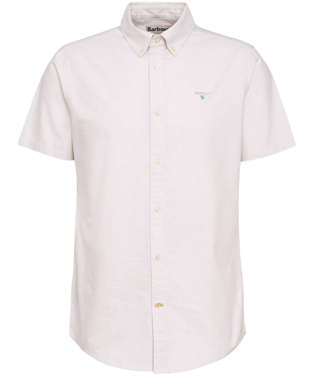 Men's Barbour Oxtown Short Sleeve Tailored Shirt - Oatmeal