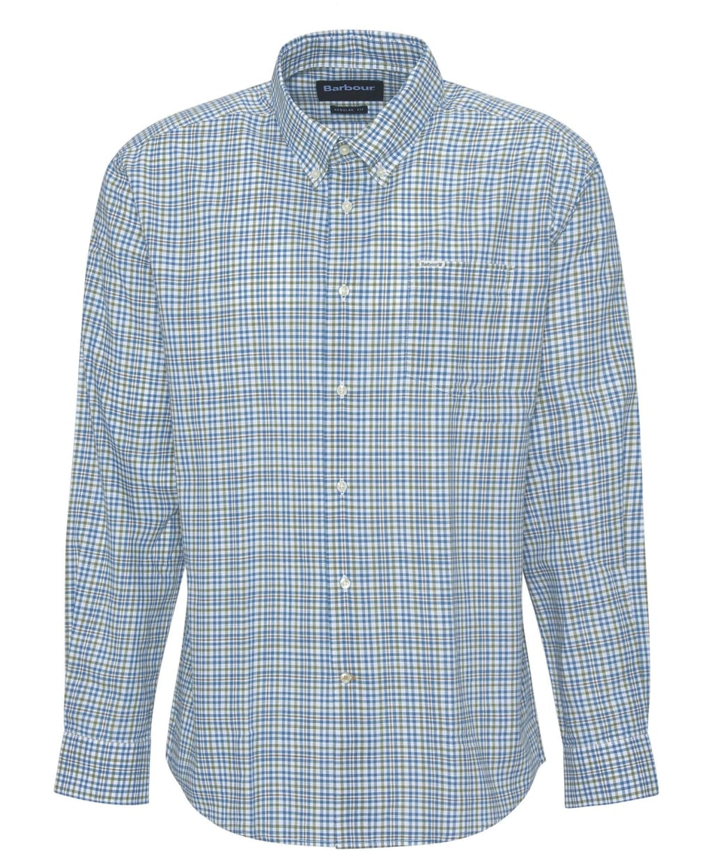 Men's Barbour Durand Long Sleeve Shirt - Brook Blue