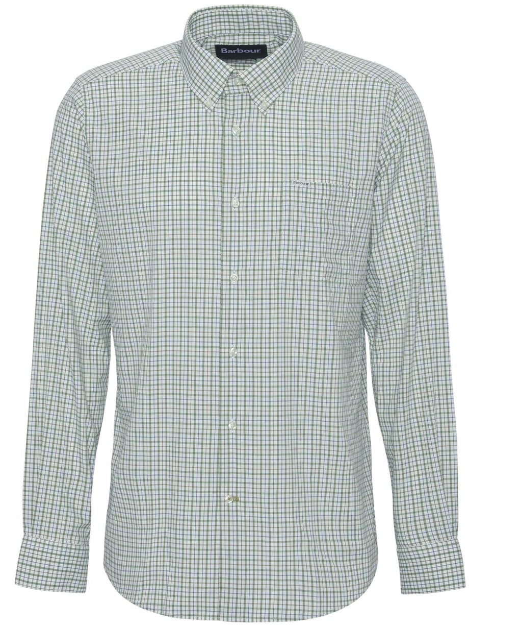 Men's Barbour Teesdale Long Sleeve Performance Shirt - Light Olive