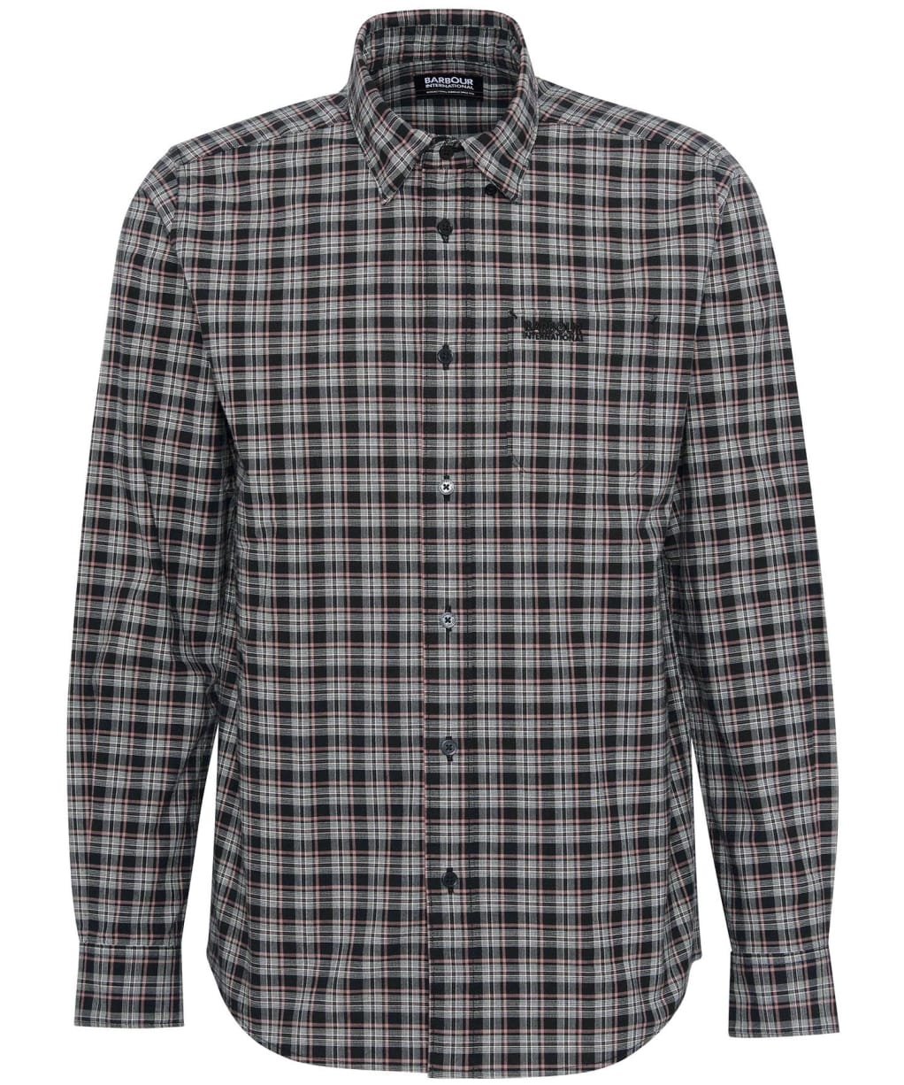 Men's Barbour International Hawks Check Oxford Shirt - Black