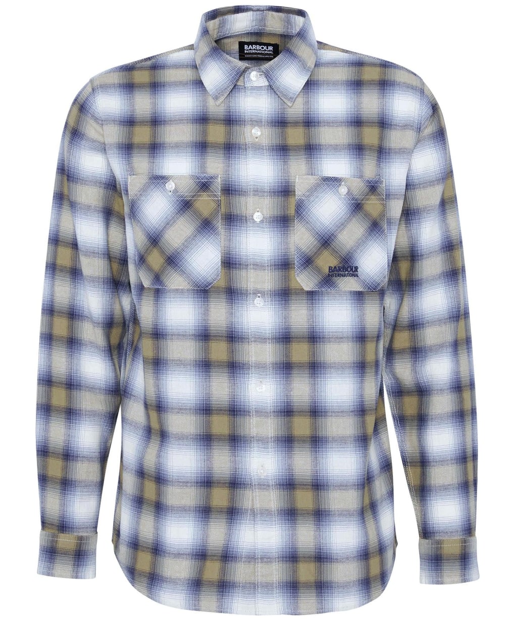 Men's Barbour International Trailist Ombre Shirt - Bleached Olive