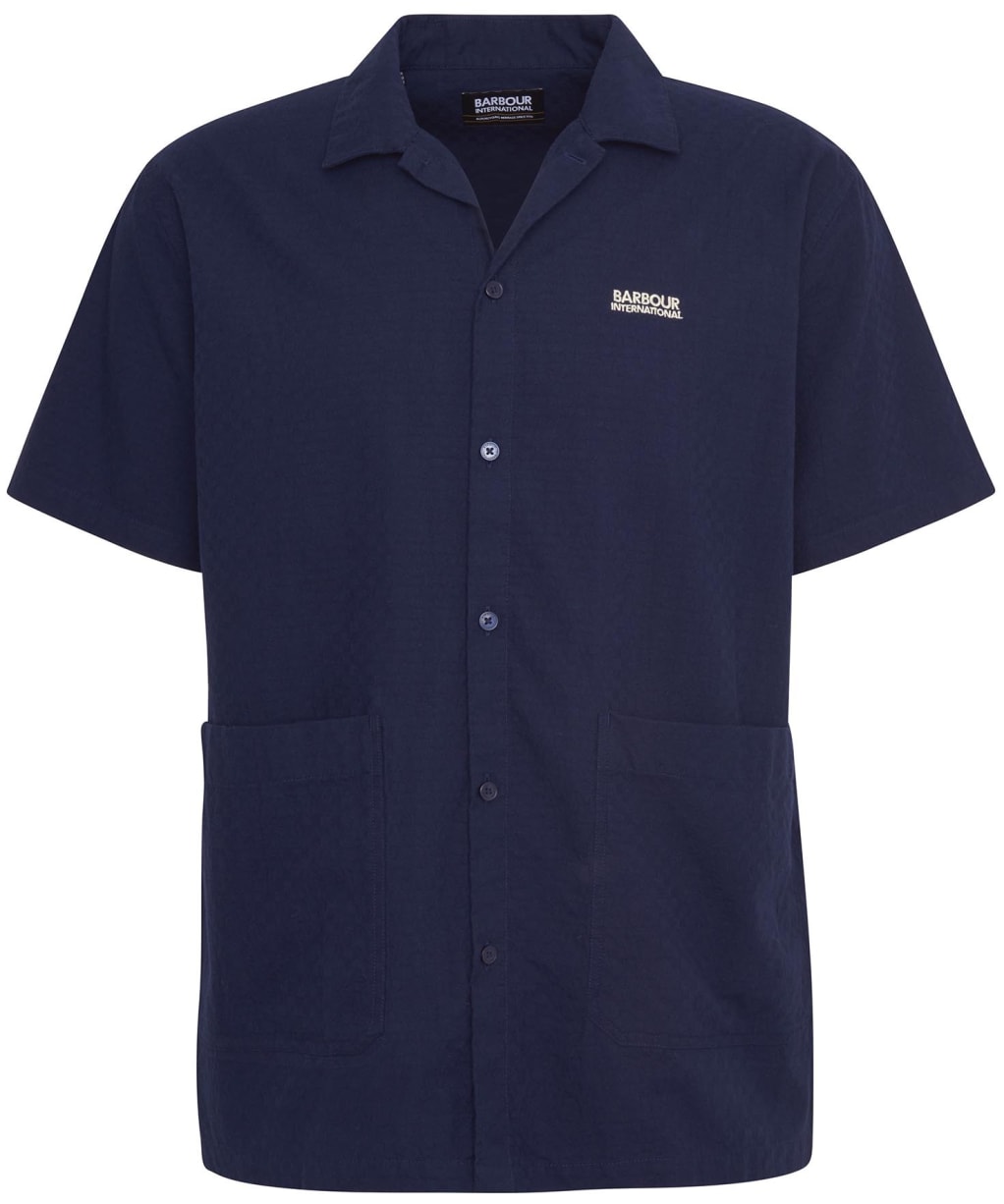 Men's Barbour International Checkerboard Twill Summer Shirt - Midnight Blue
