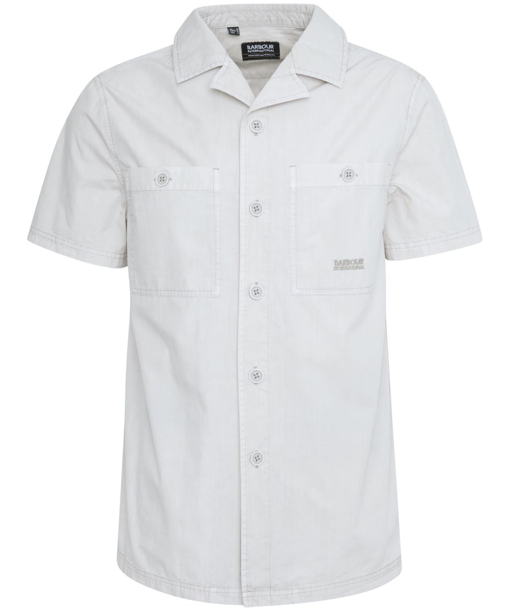 Men's Barbour International Kenneth Garment Dye Short Sleeve Shirt - Mist