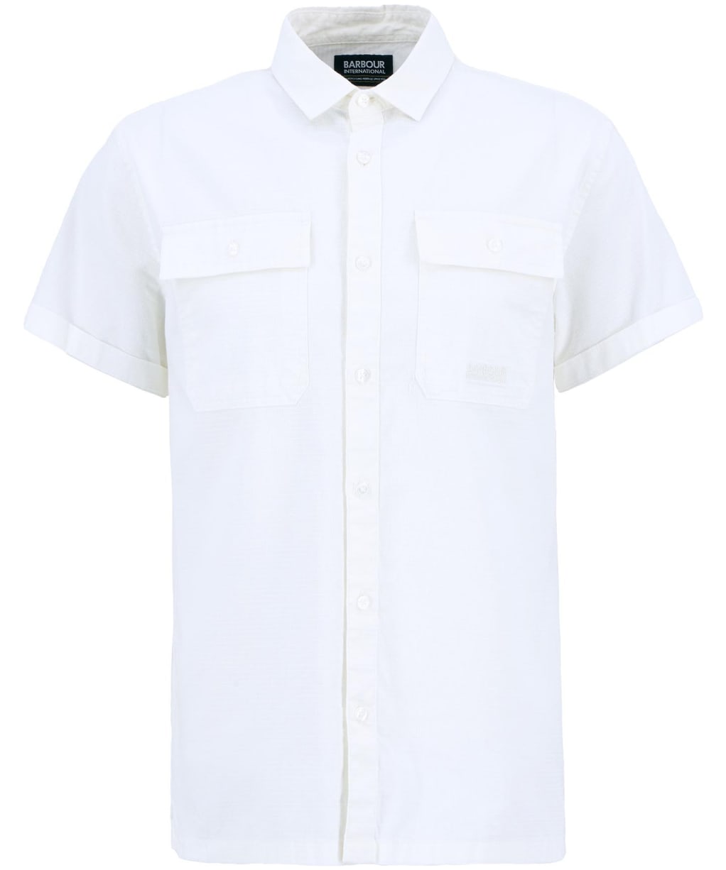 Men's Barbour International Joshua Jacquard Texture Shirt - Whisper White