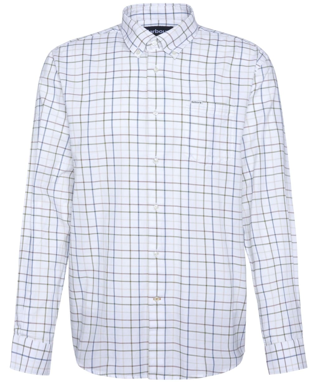 Men's Barbour Caswell Tattersall Regular Fit Shirt - Pine Green