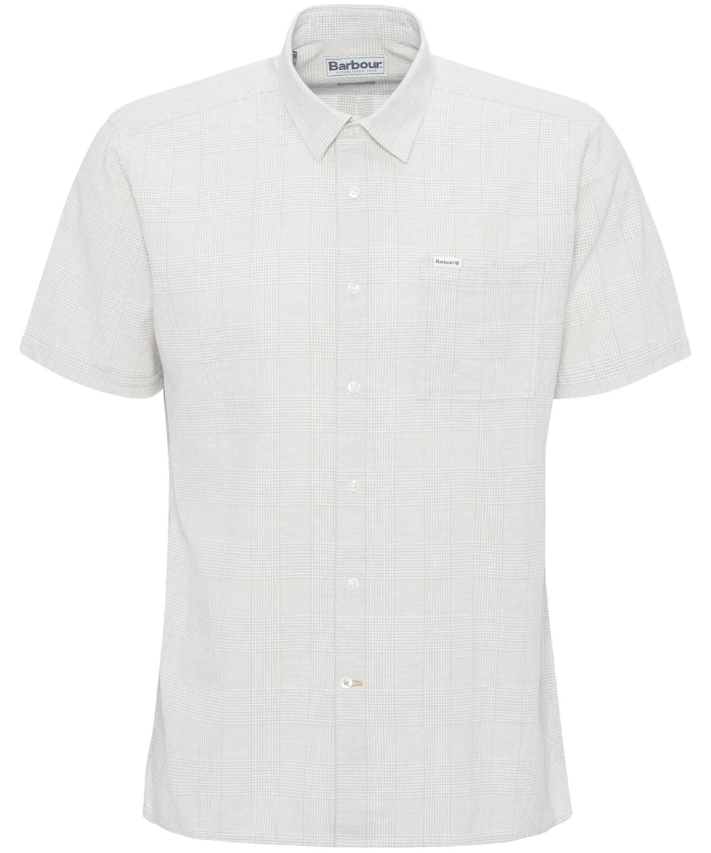Men's Barbour Hartland Linen Blend Summer Fit Shirt - Stone