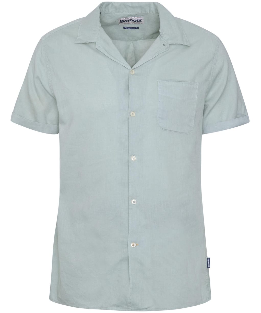 Men's Barbour Garment Dyed Nelson Short Sleeve Regular Fit Shirt - Pale Apple