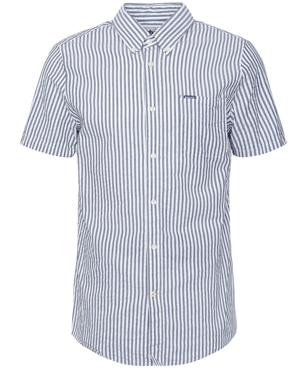 Men's Barbour Cresswell Seersucker Summer Fit Shirt - Navy